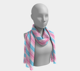 Transfeminine Candy Striped Long Scarf