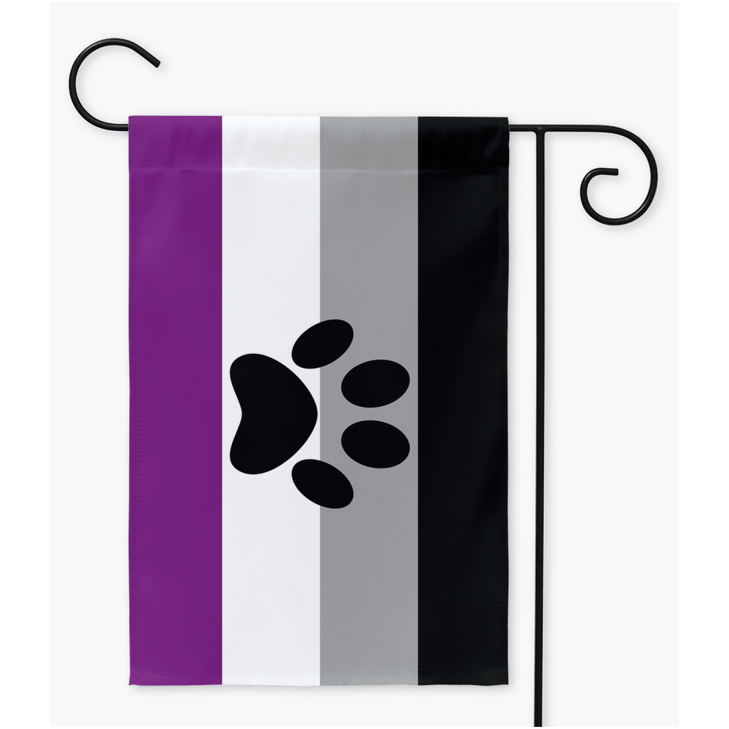 Furry - V3 - Asexual Pride Yard and Garden Flags | Single Or Double-Sided | 2 Sizes