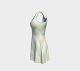 Unlabeled Orientation Striped Flare Dress