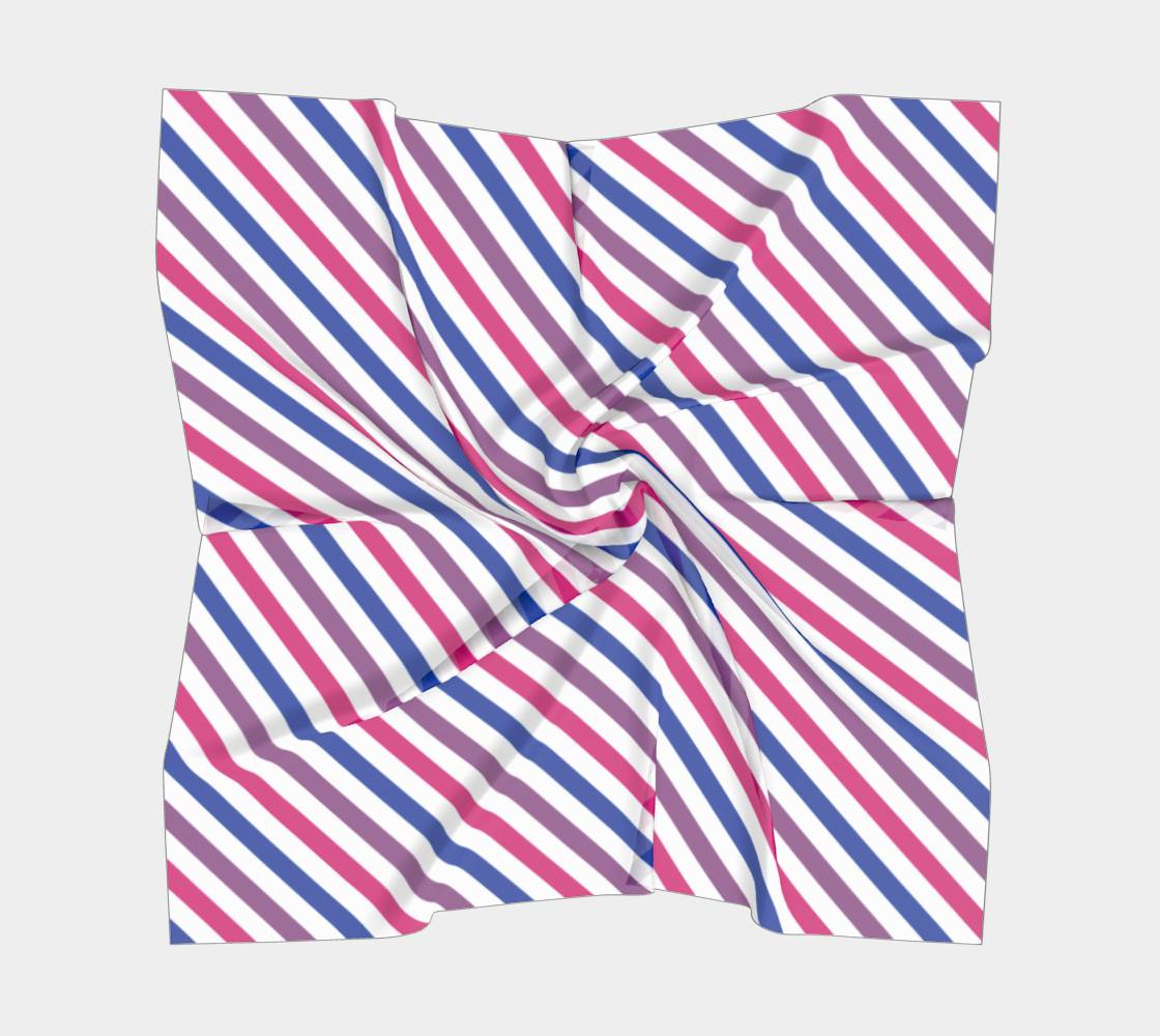 Bisexual Barber Striped Square Scarf