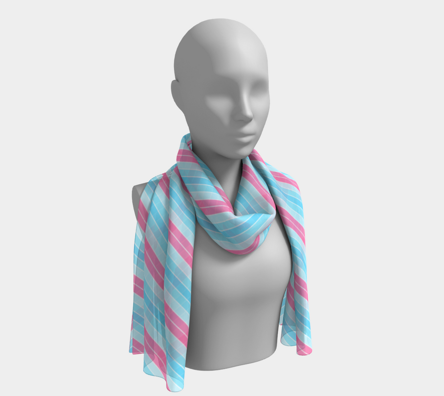 Transmasculine Striped Long Scarf