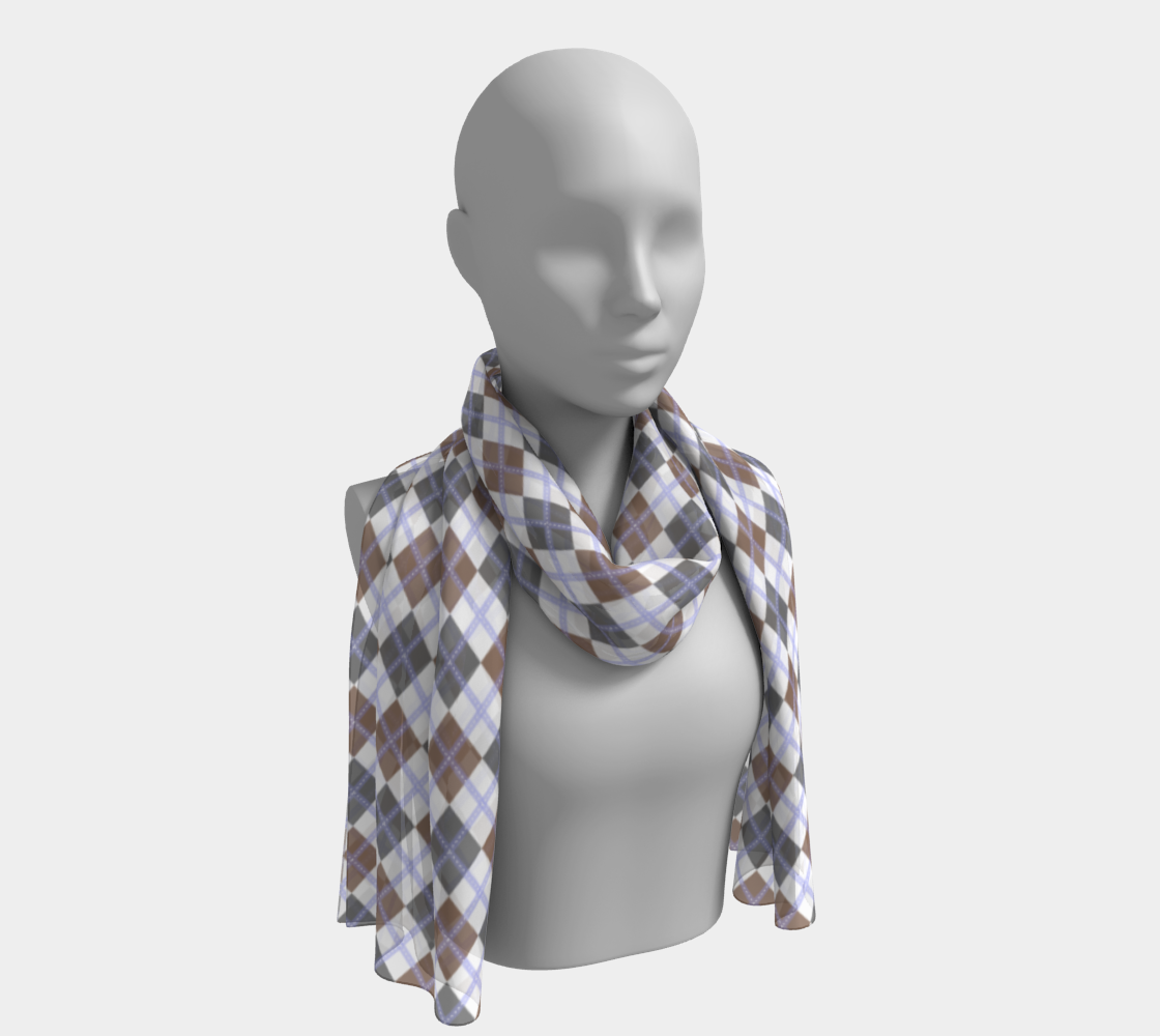 Gender Apathetic Argyle Long Scarf