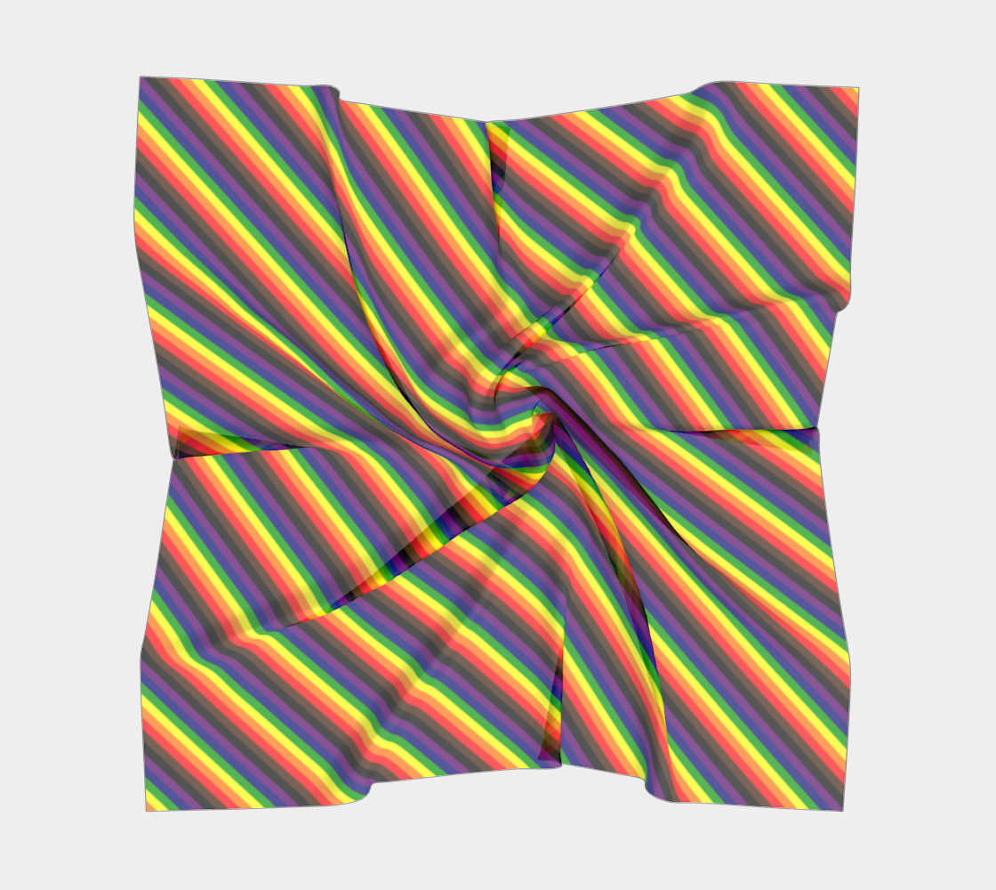 Philly Rainbow Striped Square Scarf