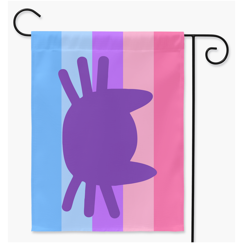 Banderas de jardín y patio del orgullo de Catgender | Una o dos caras | 2 tamaños