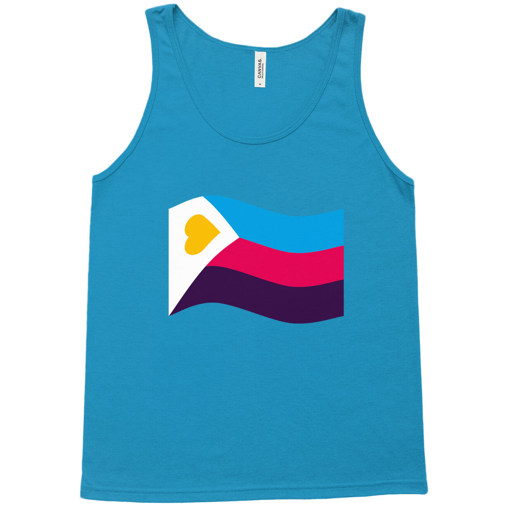 Polyamory Pride Flag Relaxed Fit Tank Tops | Choose Your Flag | Bella + Canvas