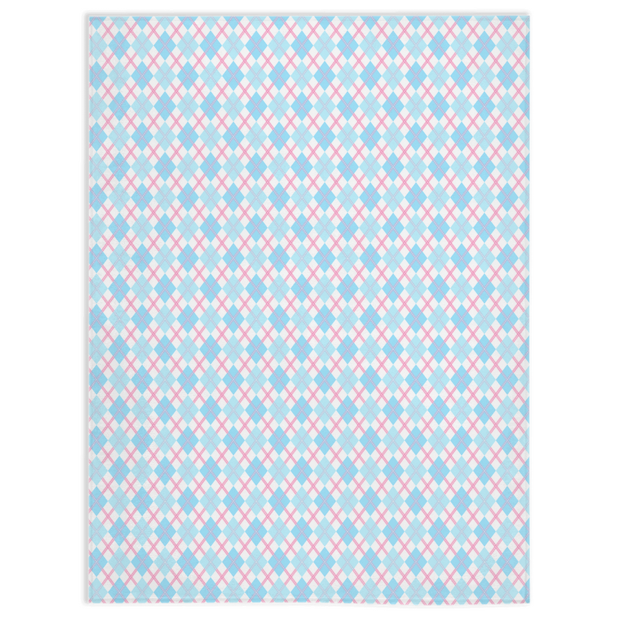 Couvertures Minky Transmasculin Argyle Plaid Pride
