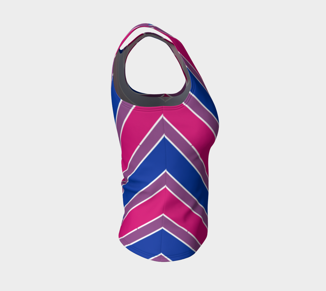 Bisexual Candycane Striped Fitted Tank (Long)