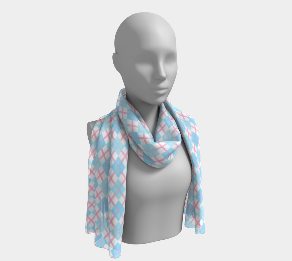 Transmasculine Argyle Long Scarf
