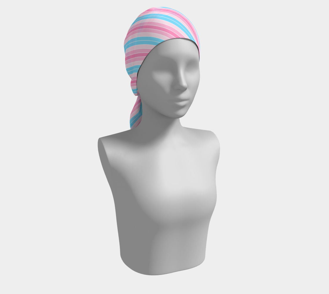 Transfeminine Candy Striped Long Scarf