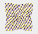 Foulard carré Argyle brillant non binaire