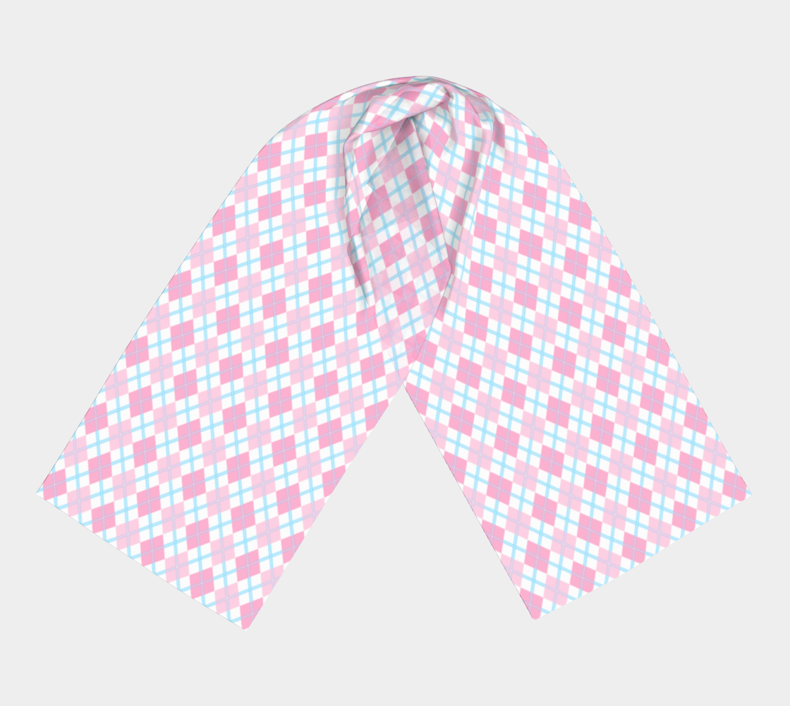 Transfeminine Argyle Long Scarf