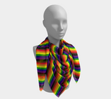 Philly Rainbow Striped Square Scarf