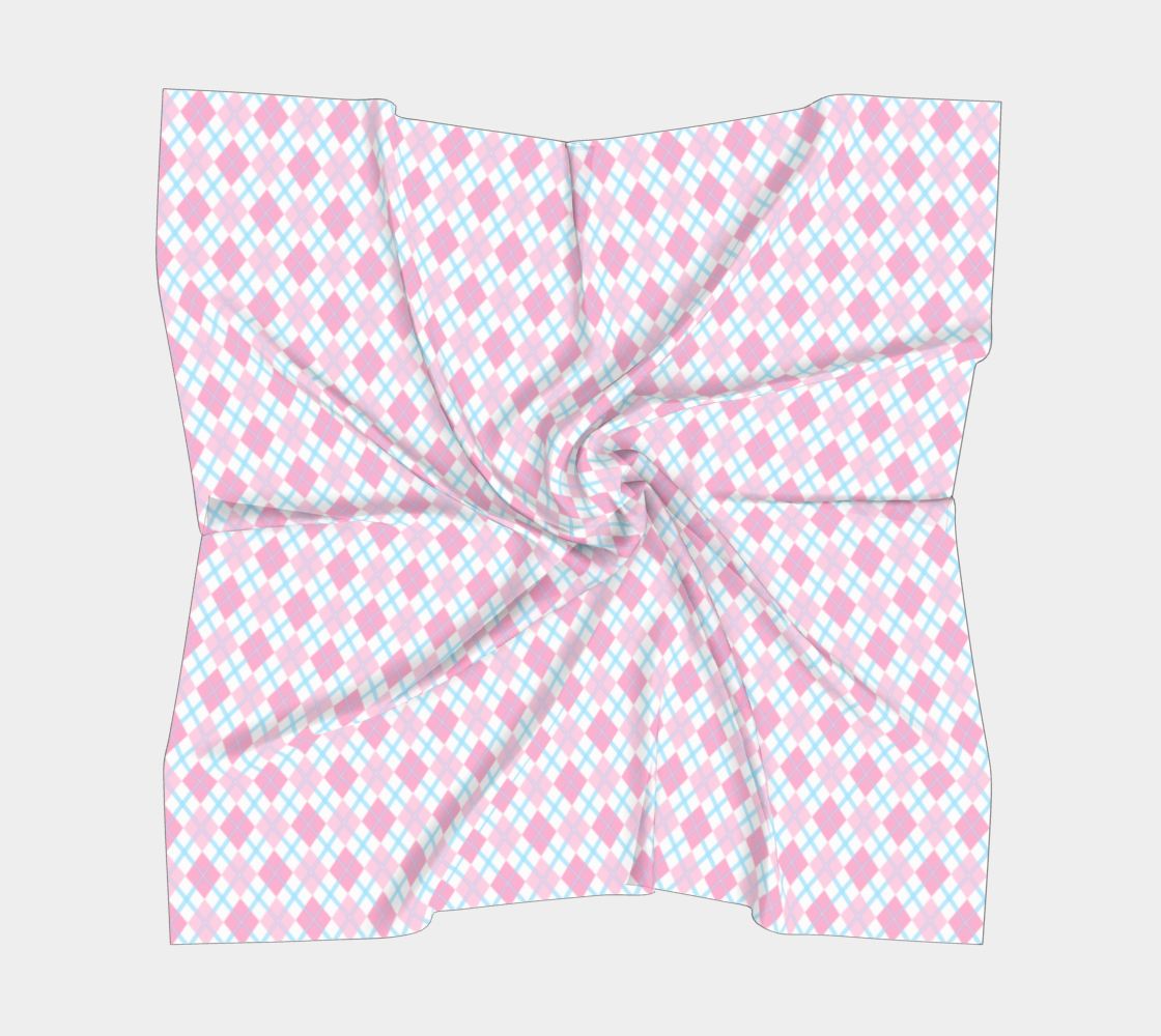 Transfeminine Argyle Square Scarf