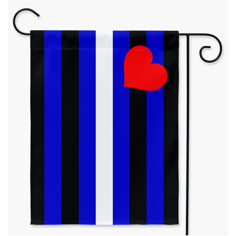 Drapeaux de cour et de jardin de fierté en cuir | Simple ou double face | 2 tailles