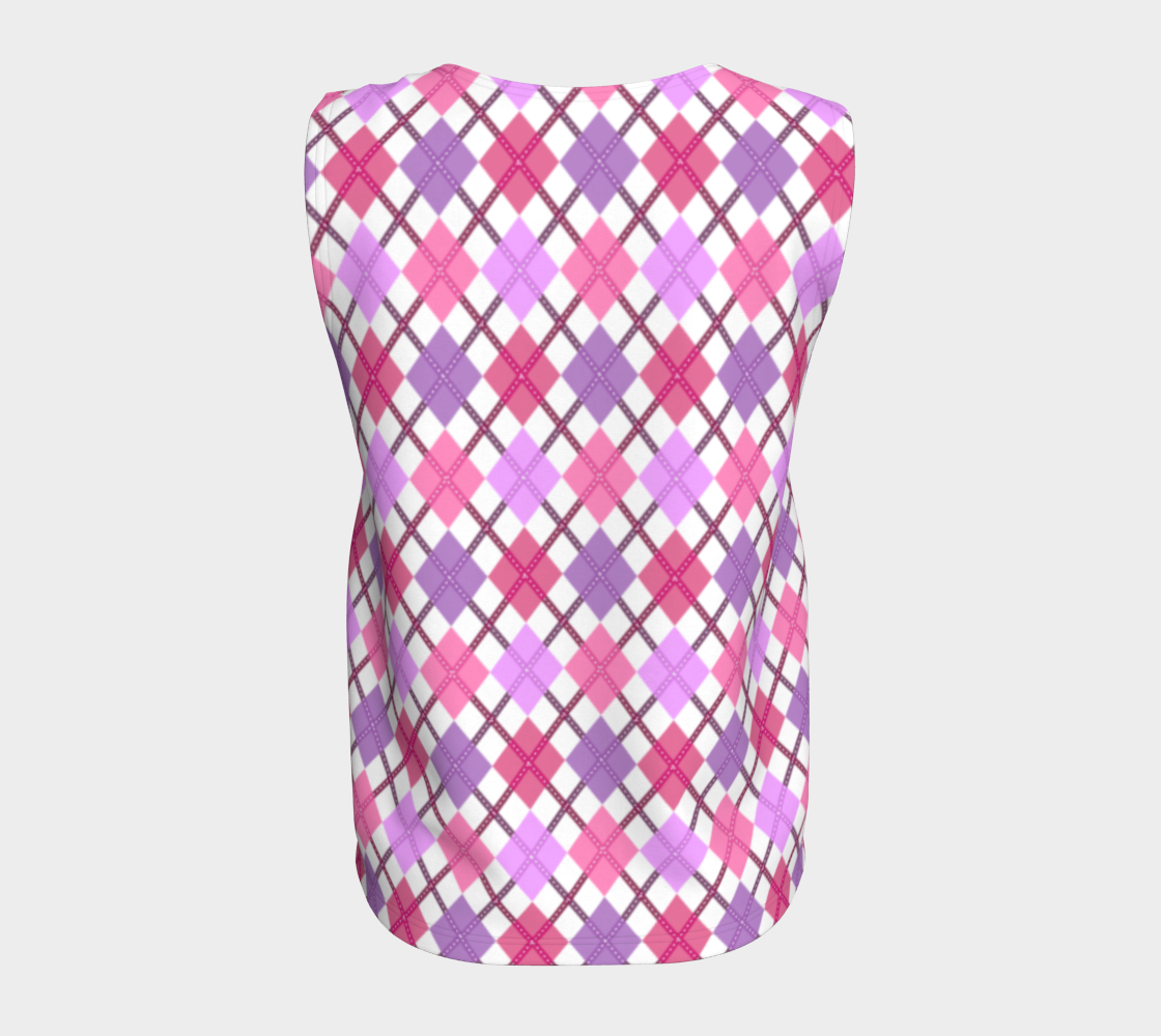 Lesbian - V2 Argyle Loose Tank (Long)