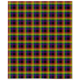 Rainbow and Black Plaid Pride Minky Blankets