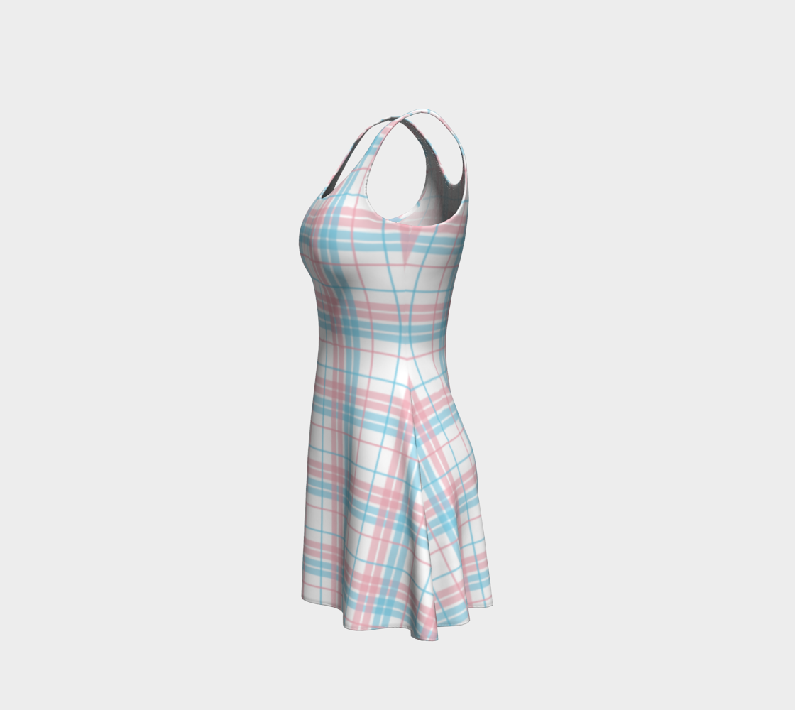 Robe évasée à carreaux transgenre