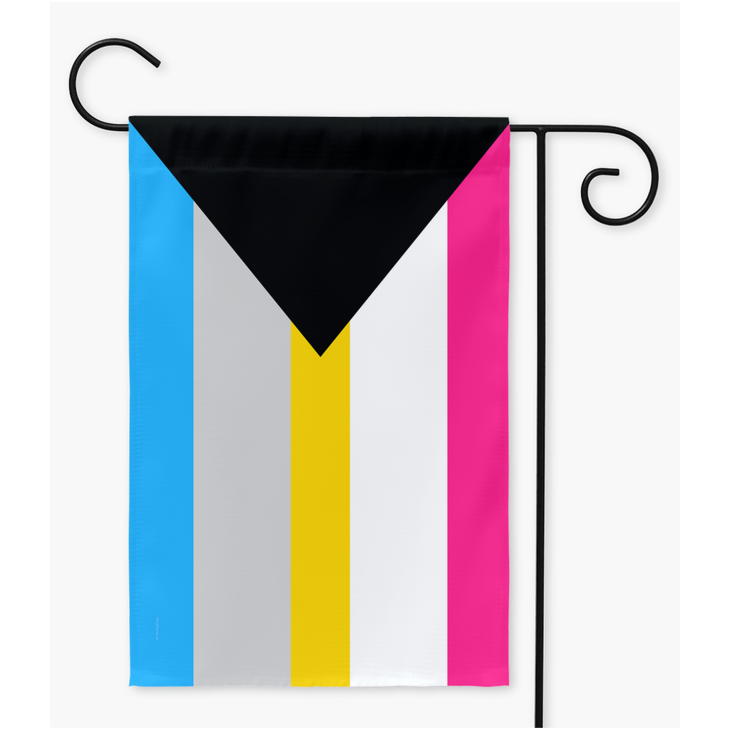 Panromantique démisexuel - Drapeaux de cour et de jardin V2 | Simple ou double face | 2 tailles