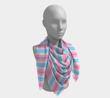 Transfeminine Candy Striped Square Scarf