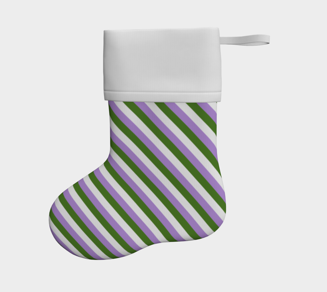 Genderqueer Striped Holiday Stocking