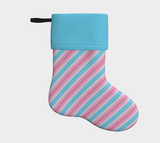 Transfeminine Striped Holiday Stocking