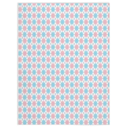 Transgender Argyle Pride Minky Blankets