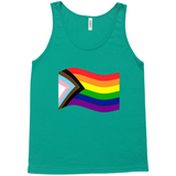 Rainbow Pride Flag Relaxed Fit Tank Tops | Choose Your Flag | Bella + Canvas