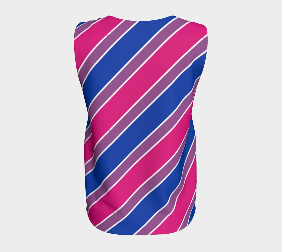 Bisexual Candycane Striped Loose Tank (Long)