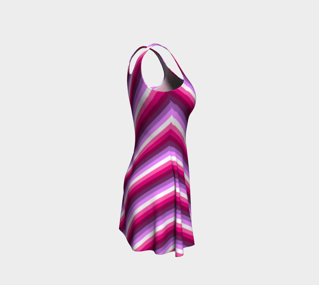 Lesbian - V2 Striped Flare Dress
