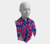 Bisexual Candycane Striped Square Scarf