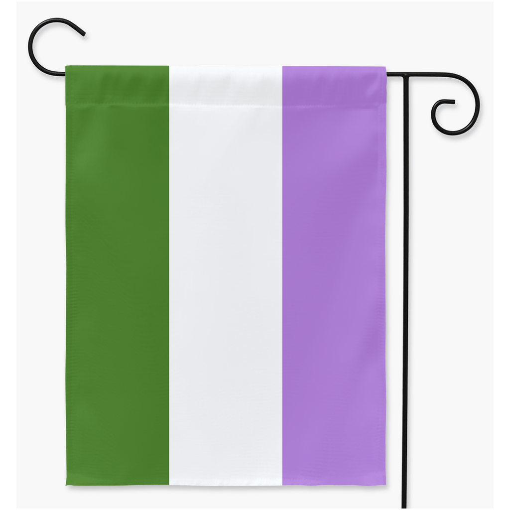 Genderqueer Pride Yard and Garden Flags | Single Or Double-Sided | 2 Sizes