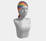 Muted Rainbow Striped Long Scarf