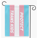 Protect Trans Kids - Avengeance White Yard & Garden Flags | Single Or Double-Sided | 2 Sizes