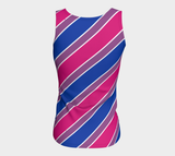 Débardeur ajusté rayé Candycane bisexuel (long)