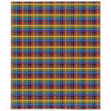 Muted Rainbow and Black Plaid Pride Minky Blankets