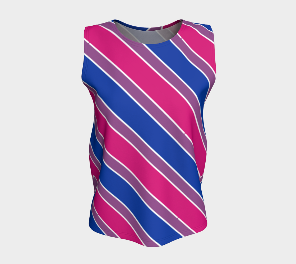 Bisexual Candycane Striped Loose Tank (Long)