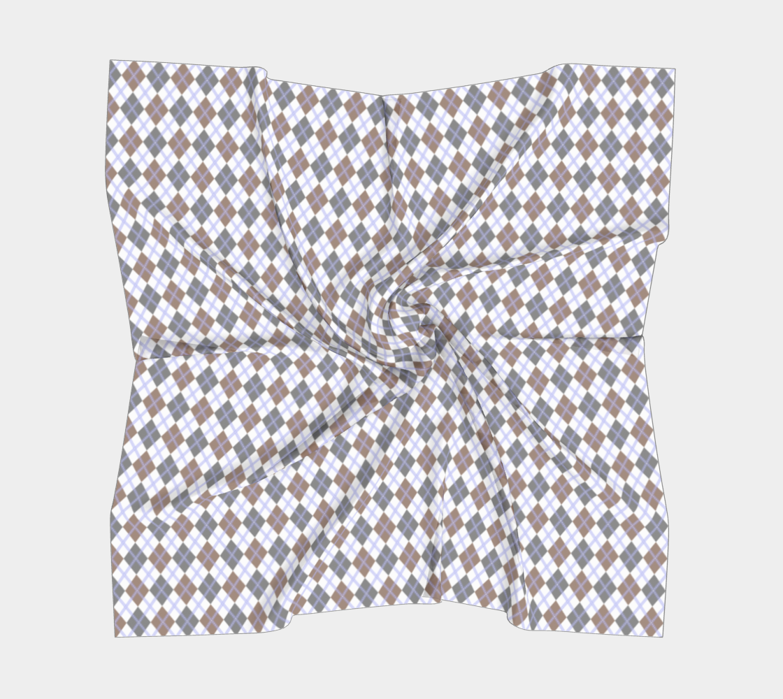 Gender Apathetic Argyle Square Scarf