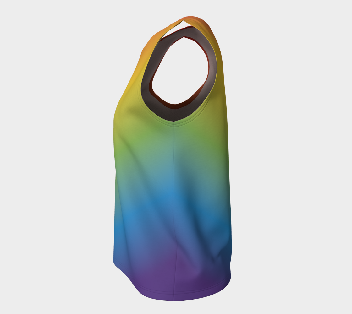 Muted Rainbow Gradient Loose Tank (Long)