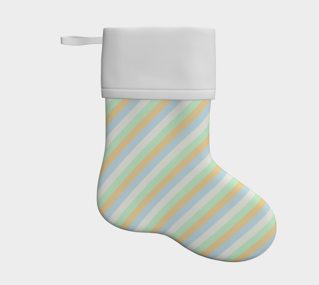 Unlabeled Orientation Striped Holiday Stocking