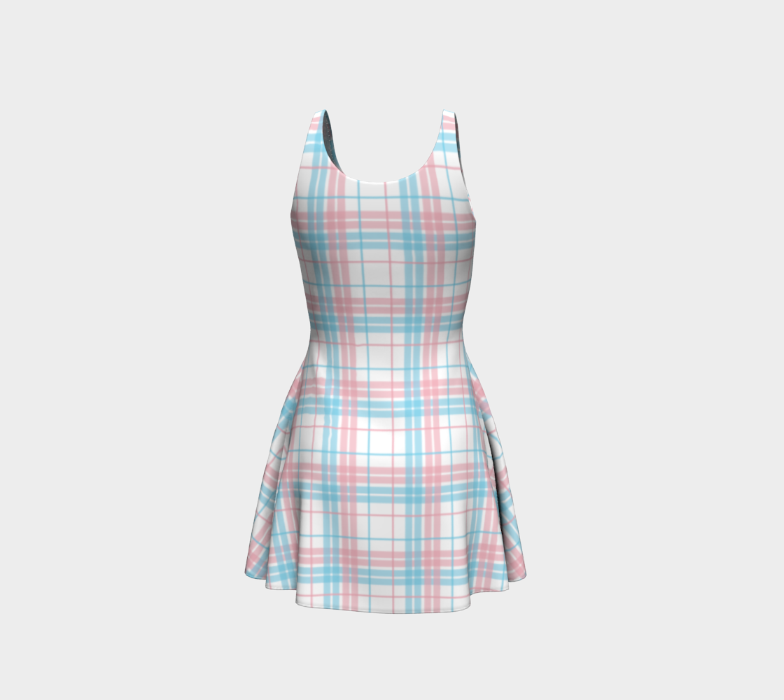 Robe évasée à carreaux transgenre