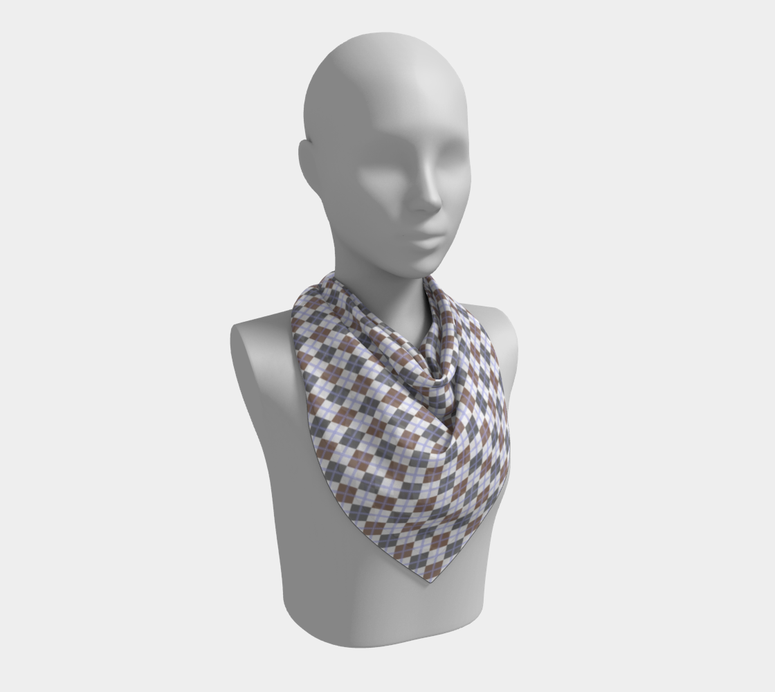 Gender Apathetic Argyle Square Scarf