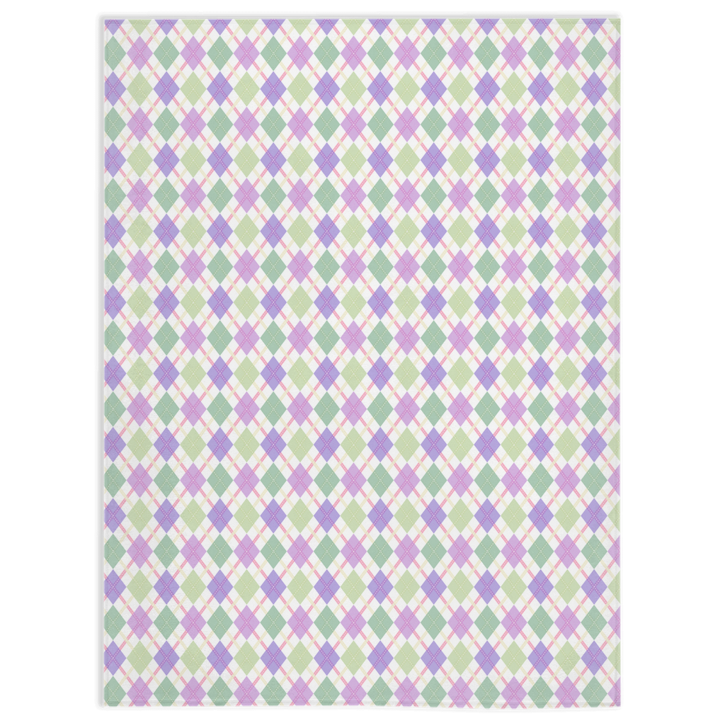 Genderfae Argyle Plaid Pride Minky Blankets
