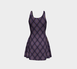 Nonbinary Dark Argyle Flare Dress