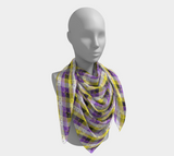 Foulard carré Argyle brillant non binaire
