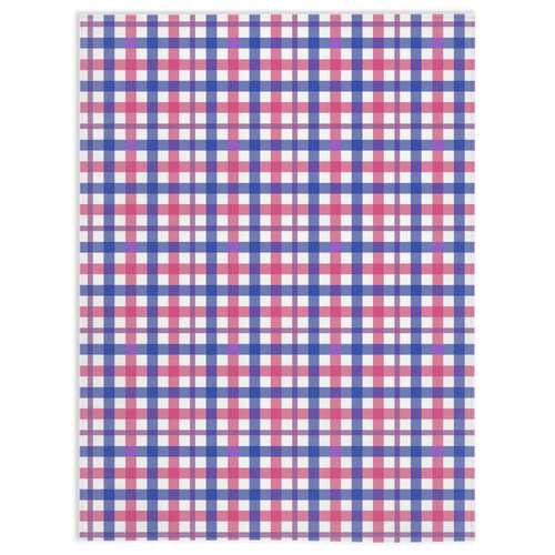 Bisexual Gingham Plaid Pride Minky Blankets