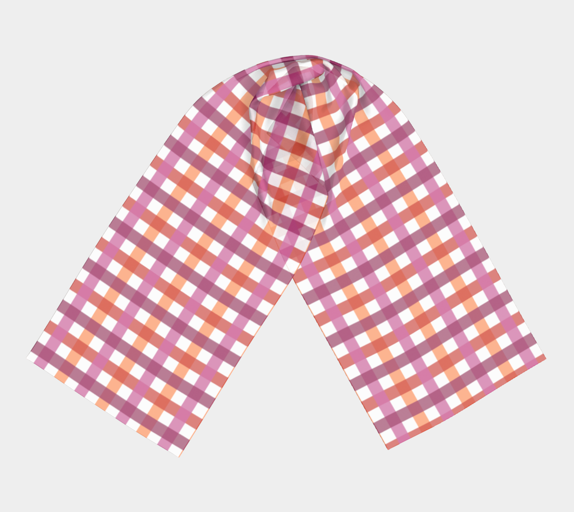 Lesbian - V1 Gingham Long Scarf