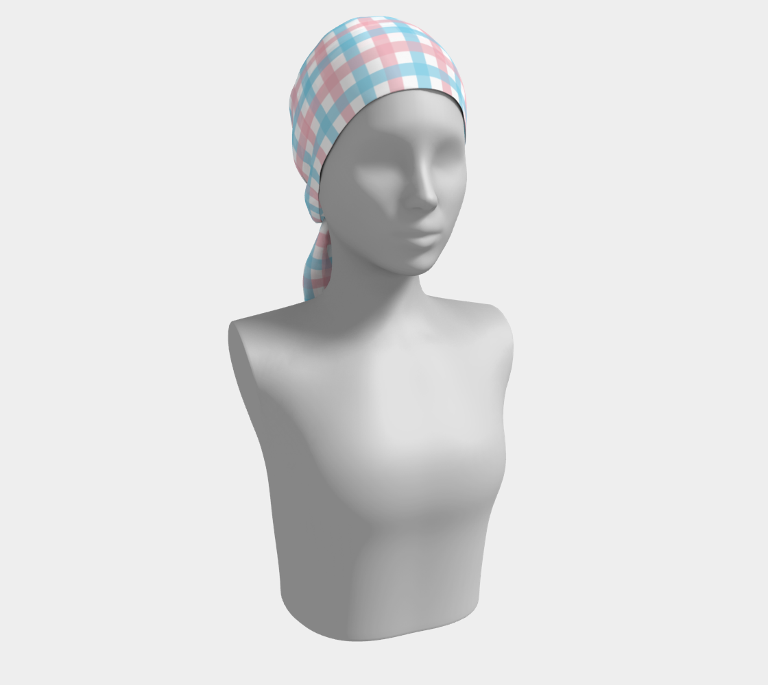 Transgender Gingham Long Scarf