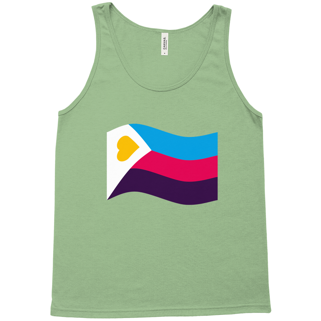 Polyamory Pride Flag Relaxed Fit Tank Tops | Choose Your Flag | Bella + Canvas