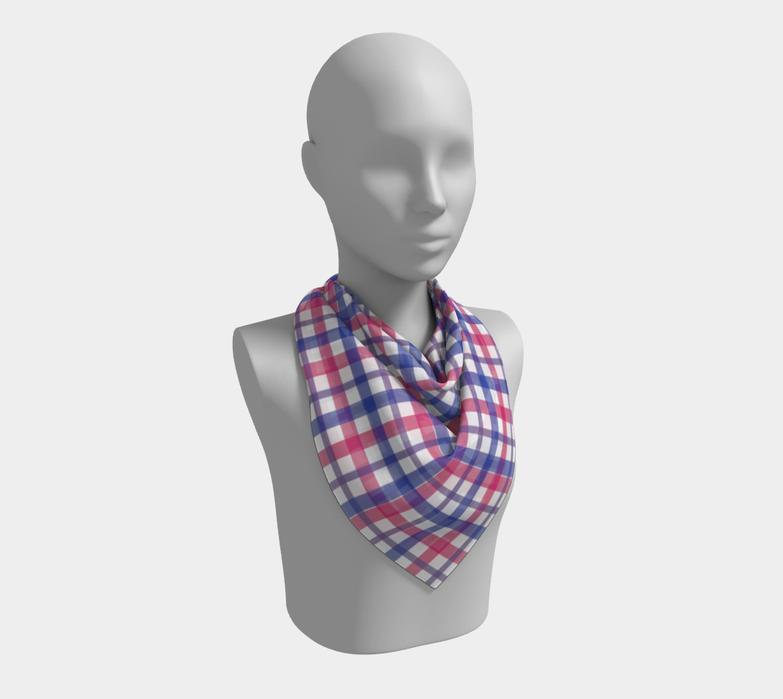 Bisexual Gingham Square Scarf