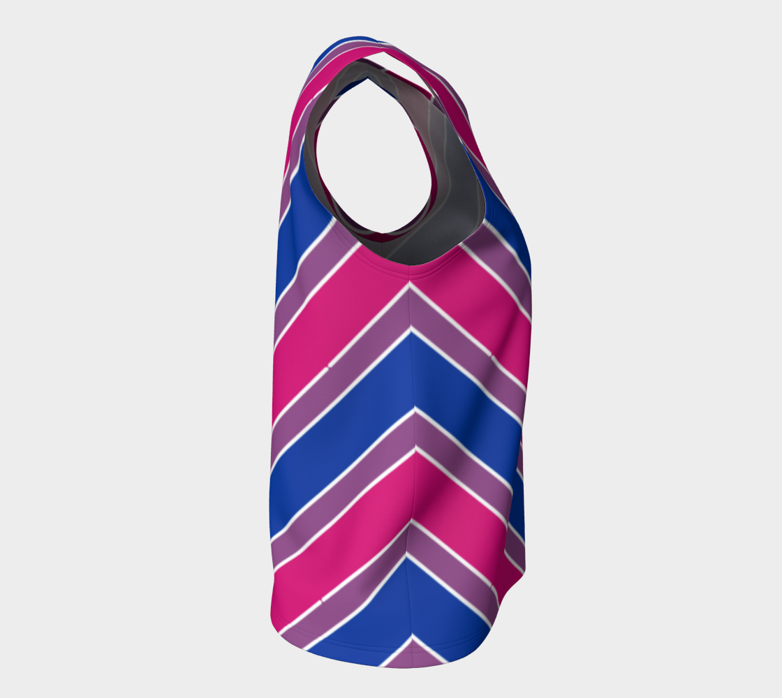 Bisexual Candycane Striped Loose Tank (Long)